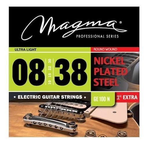 Encordado Guitarra Electrica Cuerdas 08-38 Magma Ge100n
