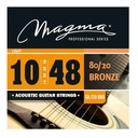 Set Cuerdas Guit Acustica Magma - Light Cuerdas Guit Acustica Bronce 80/20 Set .010" - .048" - GA120B80 1 Set