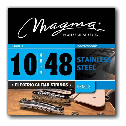 Set Cuerdas Guit Electrica Magma - Light+ Stainless Steel Guit Electrica Set .010" - .048" - GE150S - 1 Set