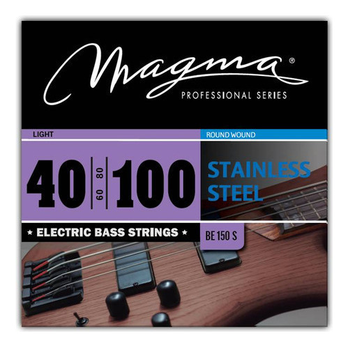 Set Cuerdas Bajo Electrico Magma Light - Stainless Steel Round Wound - Escala Larga 34" Set, .040 - .100 (BE150S) 1 Set