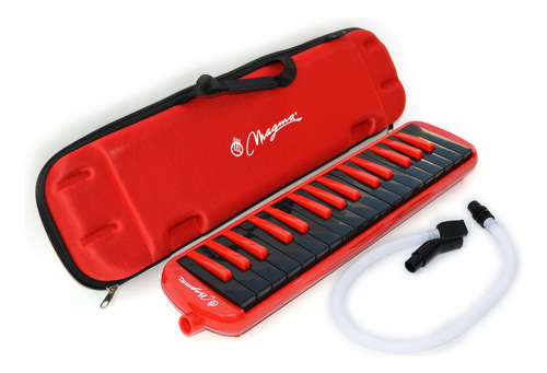 Melodica Magma Profesional 32 Teclas Roja-Negra c/estuche (M3207)