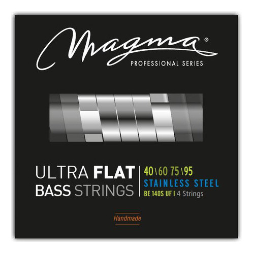 Set Cuerdas Bajo Electrico Magma Extra Light+ - Ultra Flat Strings - Escala Larga 34" 4 Cuerdas Set, .040 - .095 (BE140SUF) 1 Set