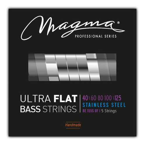 Set Cuerdas Bajo Electrico Magma Light - Ultra Flat Strings - Escala Larga 34" 5 Cuerdas Set, .040 - .125 (BE155SUF) 1 Set