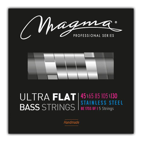 Set Cuerdas Bajo Electrico Magma Medium - Steel Ultra Flat Strings - Escala Larga 34" 5 Cuerdas Set, .045 - .130 (BE175SUF) 1 Set