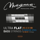 Set Cuerdas Bajo Electrico Magma Medium Light - Steel Ultra Flat Strings - Escala Larga 34" 4 Cuerdas Set, .045 - .100 (BE160SUF) 1 Set