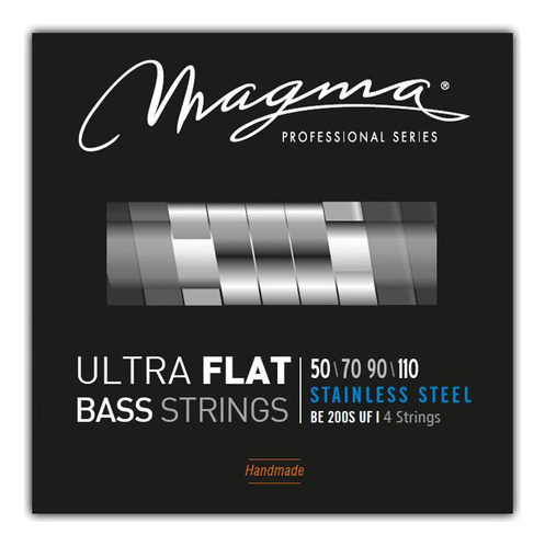 Set Cuerdas Bajo Electrico Magma Heavy - Steel Ultra Flat Strings - Escala Larga 34" 4 Cuerdas Set, .050 - .110 (BE200SUF) 1 Set