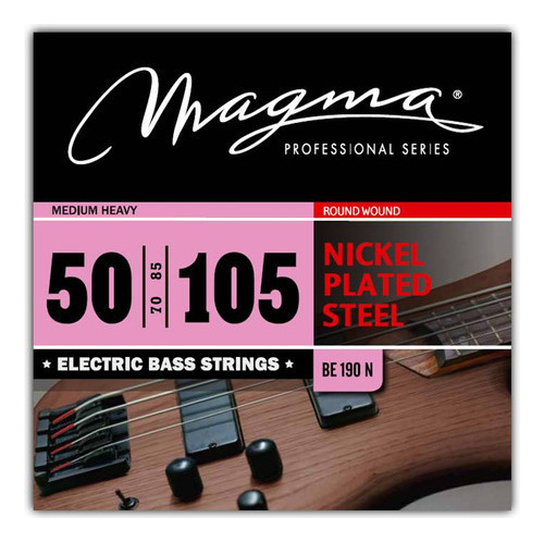 Set Cuerdas Bajo Electrico Magma Medium Heavy - Nickel Plated Steel Round Wound - Escala Larga 34" Set, .050 - .105 (BE190N) 1 Set