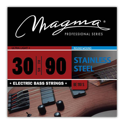Set Cuerdas Bajo Electrico Magma Ultra Light + - Stainless Steel Round Wound - Escala Larga 34" Set, .030 - .090 (BE110S) 1 Set