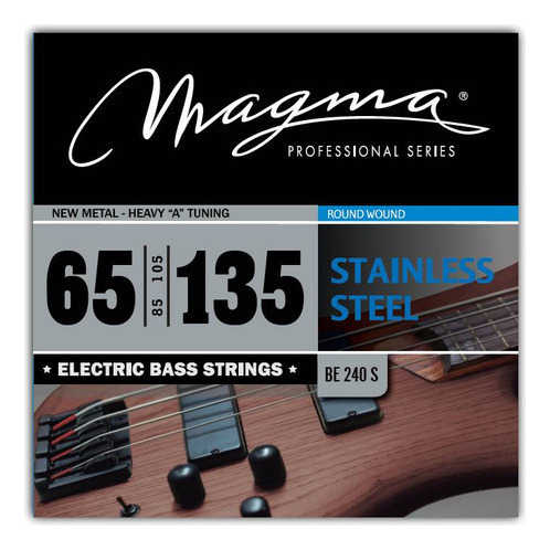 Set Cuerdas Bajo Electrico Magma New Metal-Heavy - Stainless Steel Round Wound - Escala Larga 34" Set, .065 - .135 (BE240S) 1 Set
