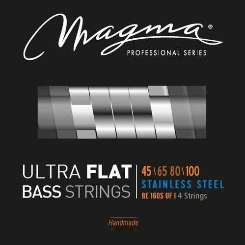 [BE160SUF] Set Cuerdas Bajo Electrico Magma Medium Light - Steel Ultra Flat Strings - Escala Larga 34" 4 Cuerdas Set, .045 - .100 (BE160SUF) 1 Set