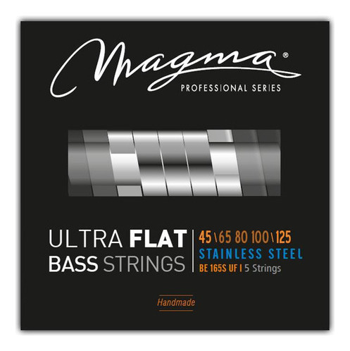 [BE165SUF] Set Cuerdas Bajo Electrico Magma Medium Light - Steel Ultra Flat Strings - Escala Larga 34" 5 Cuerdas Set, .045 - .125 (BE165SUF) 1 Set