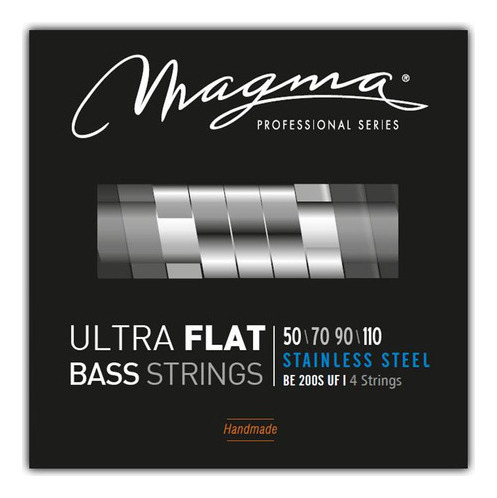 [BE200SUF] Set Cuerdas Bajo Electrico Magma Heavy - Steel Ultra Flat Strings - Escala Larga 34" 4 Cuerdas Set, .050 - .110 (BE200SUF) 1 Set